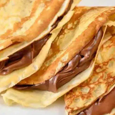 Crepe recheado com Doce de Leite Chocolate