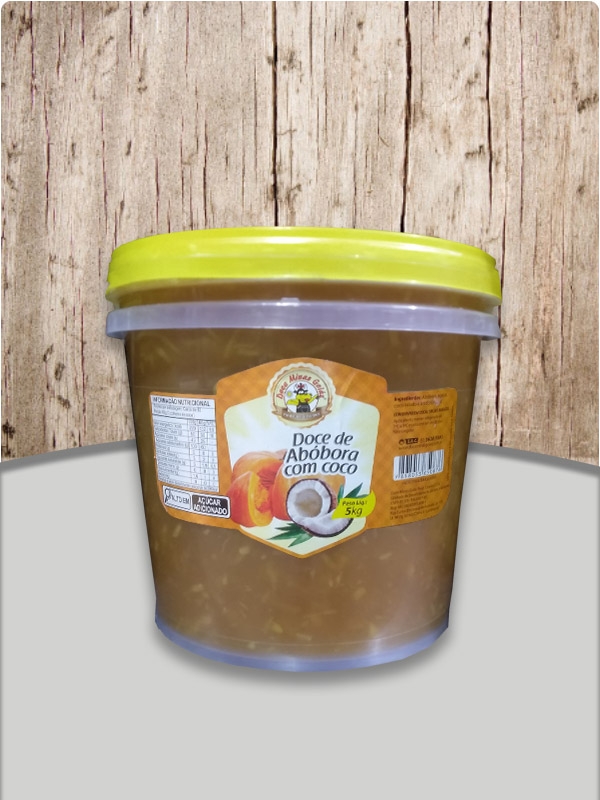 Doce de Abóbora com Coco Balde 5Kg