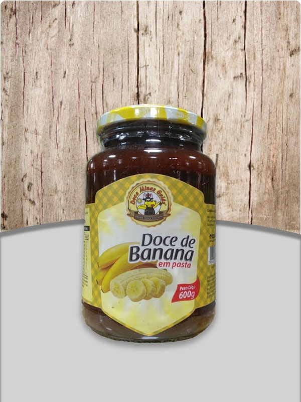 Doce de Banana em pasta Pote Vidro 600g